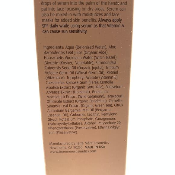 Terre Mere Advanced Firming Brightening Serum W/ Retinol All Skin Types 1.7 Oz - Picture 3 of 6